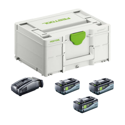 Festool SYS 18V 3x8,0/SCA16 Energy Set 3x battery 18 V 8,0 Ah ( 3x 577323 ) + charger ( 576953 ) + Systainer