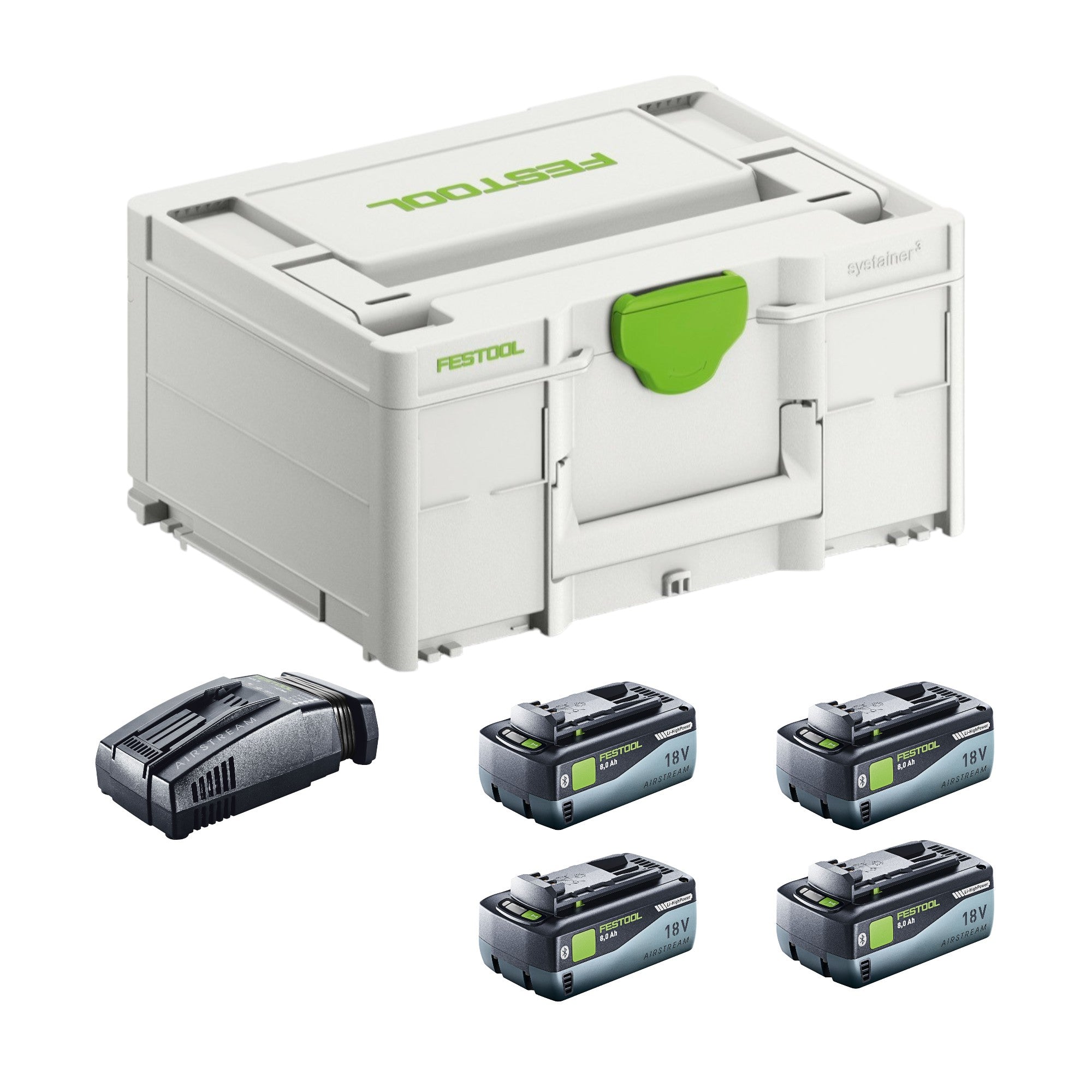 Festool SYS 18V 4x8 0 SCA16 Energie Set 4x Akku 18 V 8 0 Ah 4x 577323 Ladegeraet 576953 Systainer 0 - toolbrothers