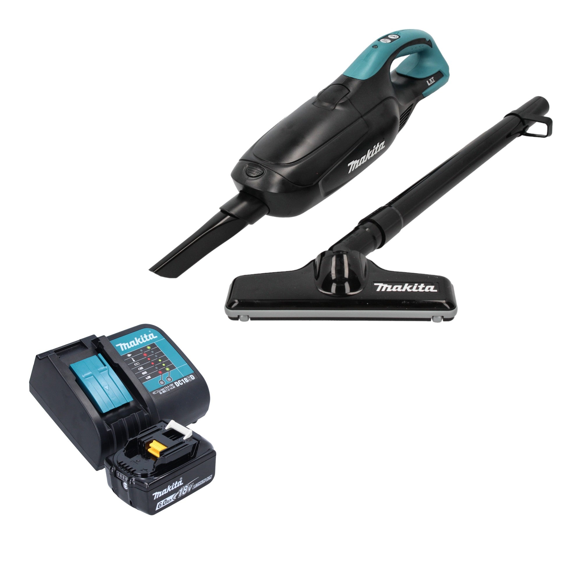 Makita DCL 182 SG1 B Akku Staubsauger 18 V Schwarz 1x Akku 6 0 Ah Ladegeraet 0 - toolbrothers