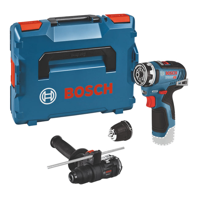 Taladro atornillador a batería Bosch GSR 12V-35 FC 12 V 35 Nm sin escobillas ( 06019H300B ) + 2x adaptador + L-Boxx - sin acumulador, sin cargador