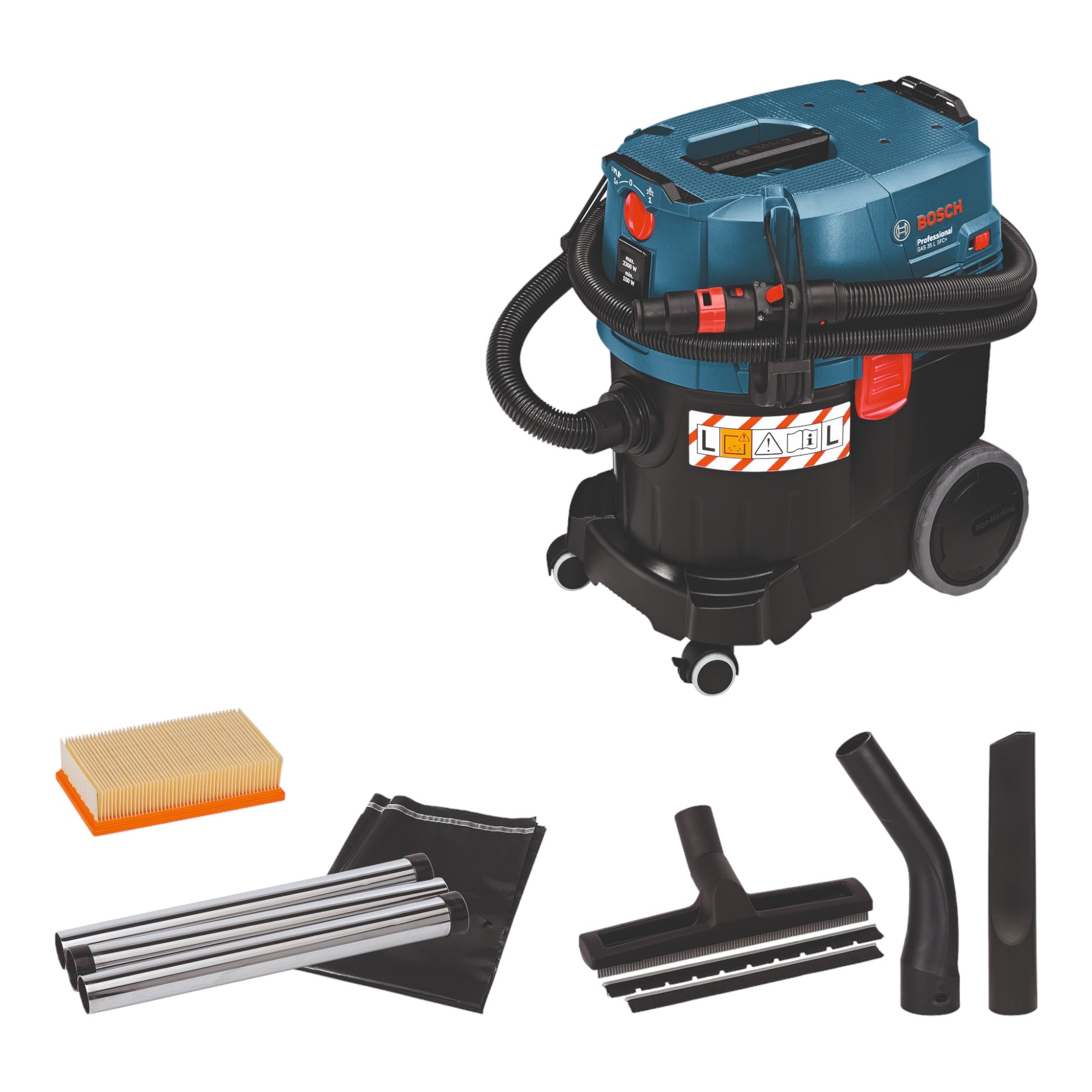 Bosch GAS 35 L SFC Professional Nass Trockensauger 1200 W 35 l Staubklasse L 06019C3000  0 - toolbrothers