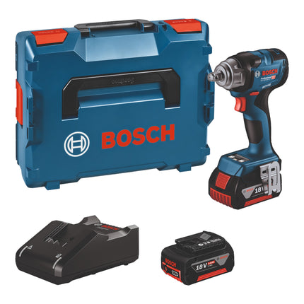 Bosch GDS 18 V HC Visseuse à chocs sans fil 330 Nm ( 06019L5003 ) + L-Boxx + 2x batterie 5,0 Ah + chargeur