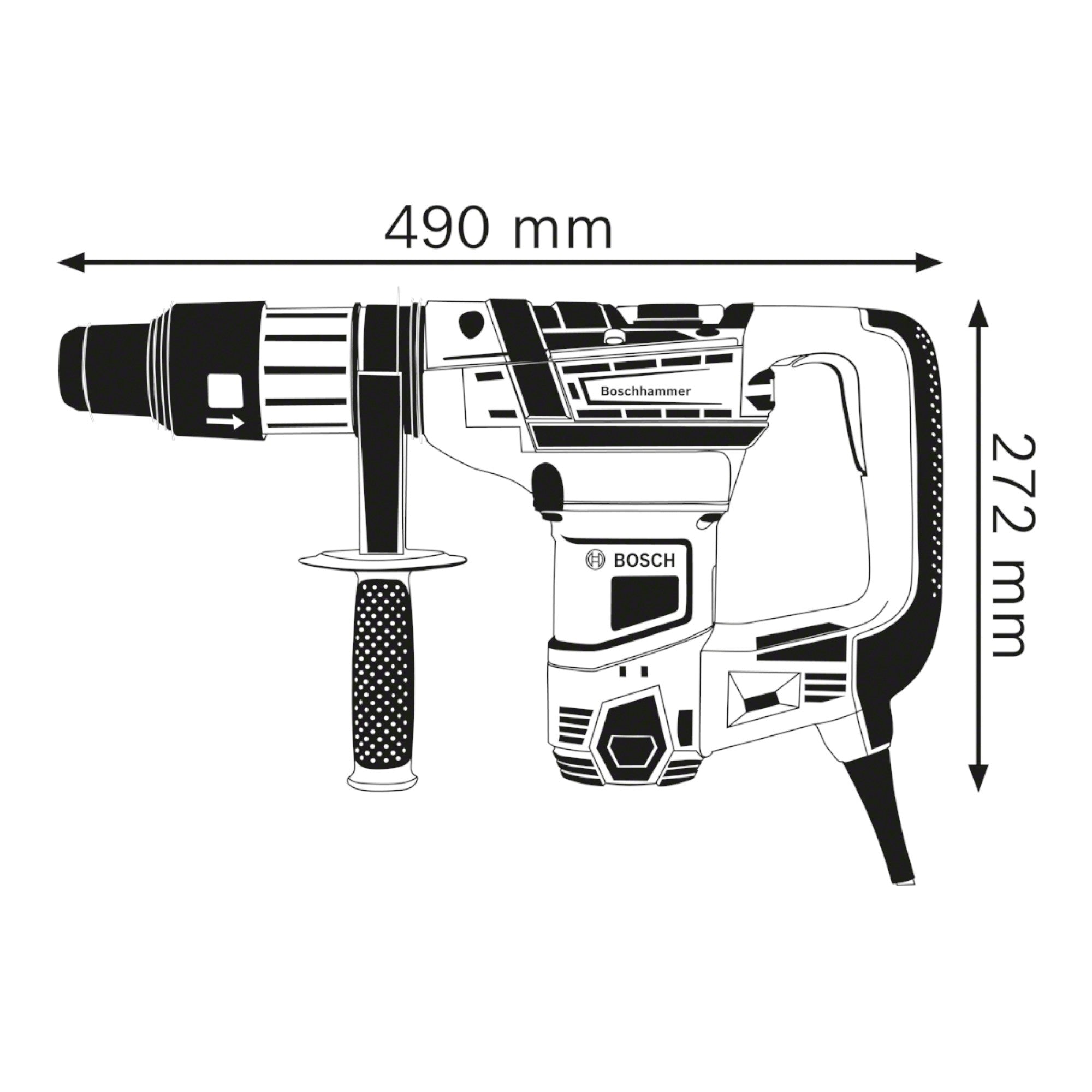 Bosch GBH 5 40 D Professional Bohrhammer 1100 Watt 8 5 J SDS max 611269001 Koffer 4 - toolbrothers