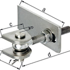 GAH Paumelle de porte 130x30x80x150x34x65mm ( 3000200653 )