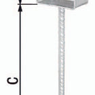 GAH Soporte de poste en U ETA-10/0210 101x100x400x60mm ( 3000200712 )