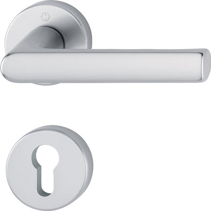 HOPPE Hamburg 1700 / 42KB/42KBS aluminium F1 rose set ( 3000203127 )