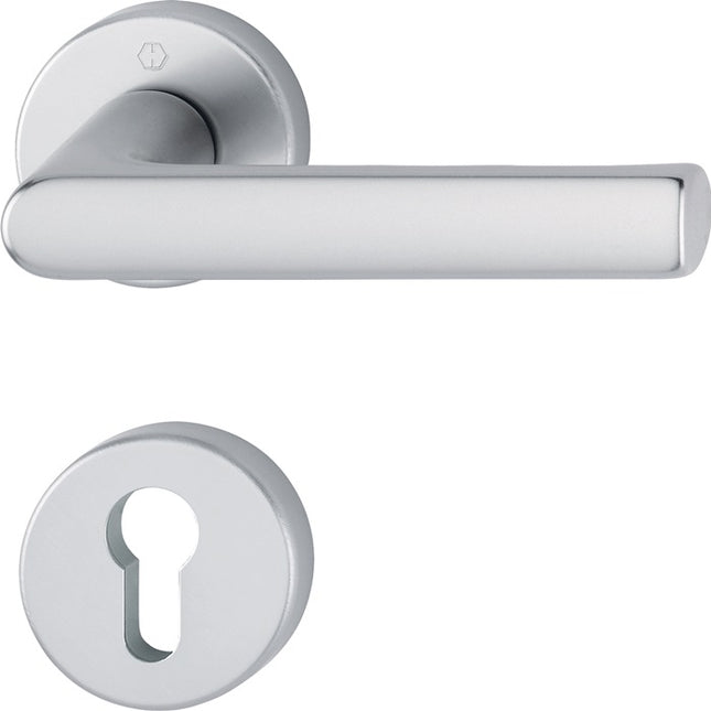 HOPPE Hamburg 1700 / 42KB/42KBS aluminium F1 rose set ( 3000203127 )