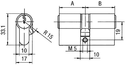 BKS profile double cylinder PZ 8812 60/60 mm ( 3000251420 )