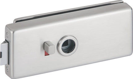 HERMAT glass door lock 6086 S BAD - Genova stainless steel matt ( 3000253944 )