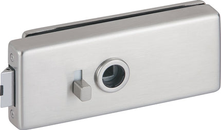 HERMAT glass door lock 6086 S BAD - Genova stainless steel matt ( 3000253944 )