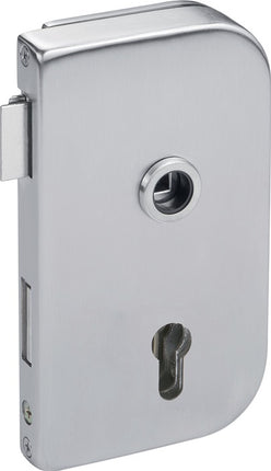 HERMAT serratura per porte in vetro 6033 PZ L - Roma acciaio inox opaco ( 3000253945 )