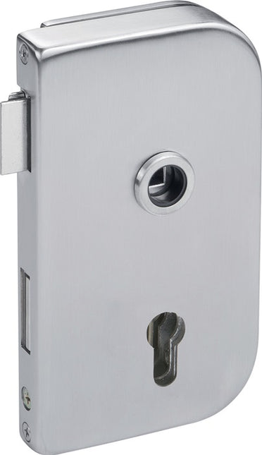 HERMAT serratura per porte in vetro 6033 PZ L - Roma acciaio inox opaco ( 3000253945 )
