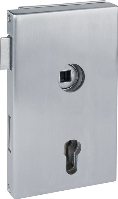 HERMAT Serratura per porte in vetro 6053 PZ L - Molina acciaio inox opaco ( 3000253947 )