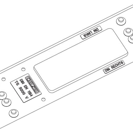 Placa de montaje GEZE plateada (3000255099)