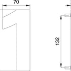 EDI house number number 1 matt stainless steel ( 3000261316 )