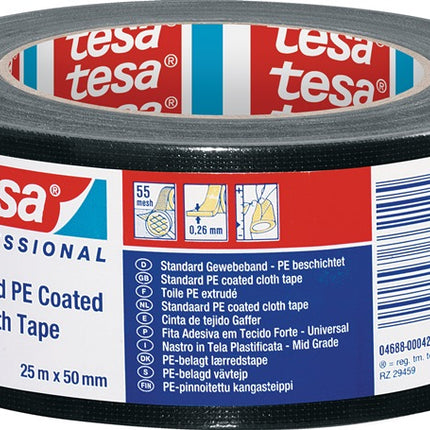 TESA fabric tape tesaband(R) Standard 4688 black ( 3000265407 )