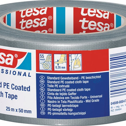 TESA Ruban toilé tesaband(R) Standard 4688 argent mat ( 3000265410 )
