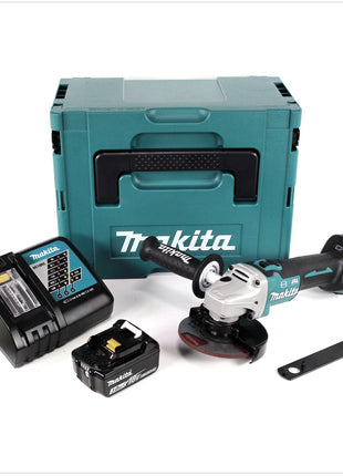 Makita DGA 513 RF1J Akku Winkelschleifer 18 V 125mm Brushless + 1x Akku 3,0Ah + Ladegerät + Makpac - Toolbrothers