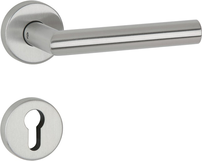 APTEC lever handle set Basic 02 stainless steel 60 matt stainless steel ( 3000267251 )