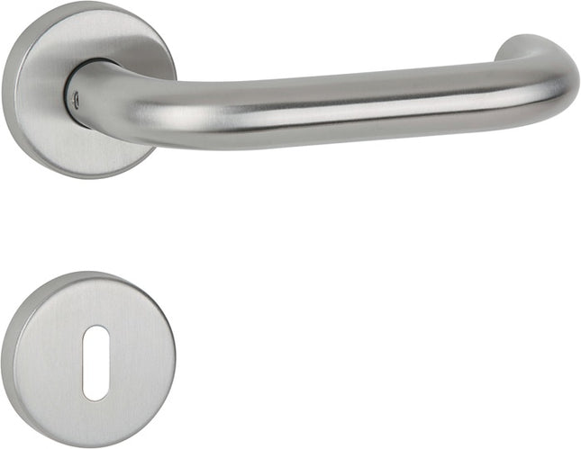 APTEC lever handle set Basic 01 stainless steel 60 matt stainless steel ( 3000267255 )