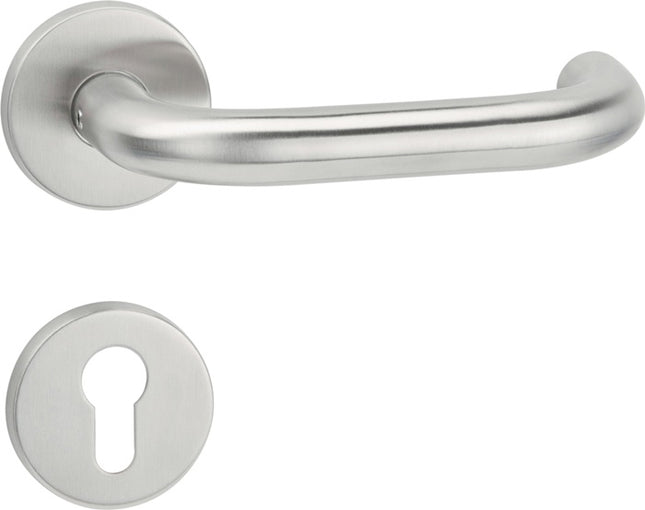 APTEC lever handle set Basic 01 stainless steel 60 matt stainless steel ( 3000267256 )
