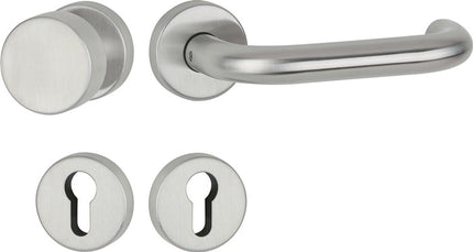 APTEC lever handle set Basic 01 stainless steel 60 matt stainless steel ( 3000267257 )