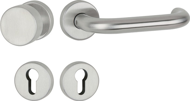APTEC lever handle set Basic 01 stainless steel 60 matt stainless steel ( 3000267257 )