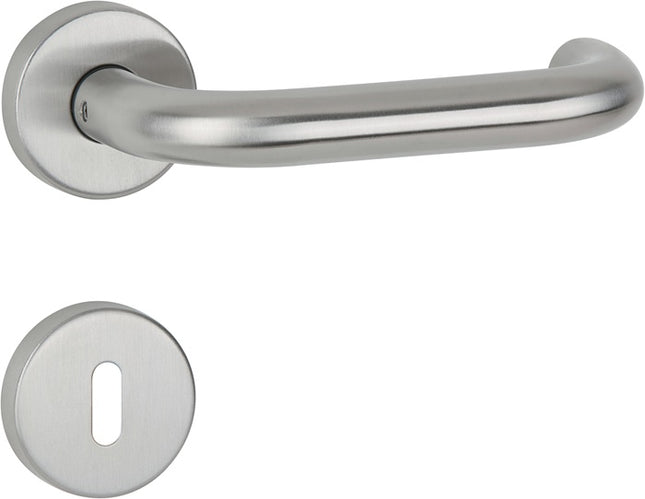 APTEC lever handle set Basic 02 stainless steel 60 matt stainless steel ( 3000267259 )