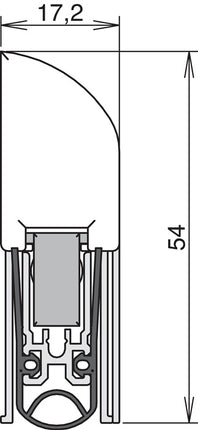 ATHMER door seal Ex L-15 FS C-0 1-sided Length 805 mm Width 17.2 mm ( 3327023113 )