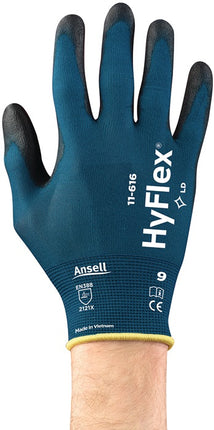 Guantes ANSELL HyFlex® 11-616 talla 10 verde azul/negro (4000371329)