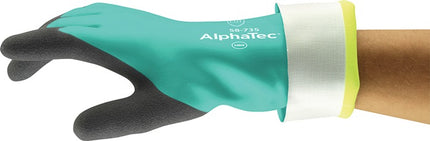 Guantes químicos ANSELL AlphaTec 58-735 talla 9 verde ( 4000371503 )