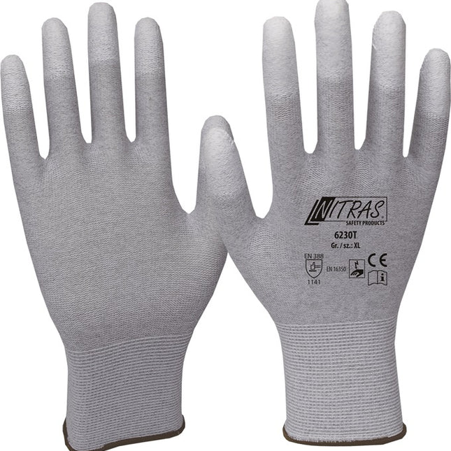 Guanti NITRAS taglia 9 grigio/bianco ( 4000371799 )