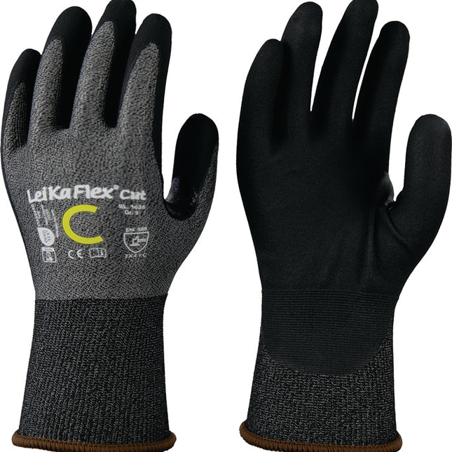 LEIPOLD cut protection gloves LeiKaFlex(R) CUT RL 1636 size 9 grey/black ( 4000391394 )