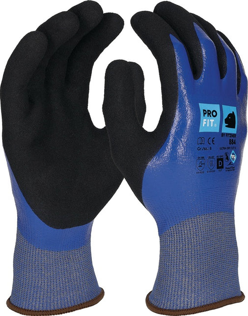 PRO FIT cut protection gloves Ultra DRY CUT D size 10 blue / black ( 4000391426 )
