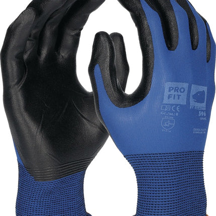 PRO FIT gloves SPIKE size 8 blue / black ( 4000391428 )