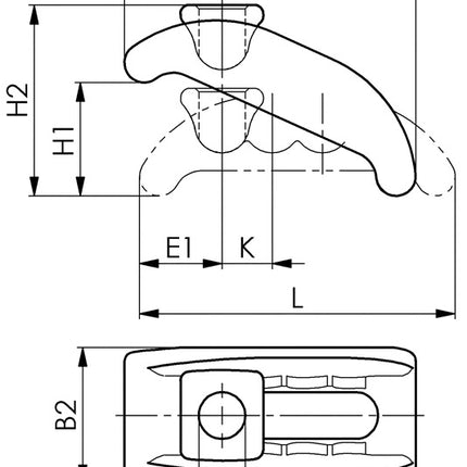 AMF clamping claw no. 6313K size 13 for T-slot 12 + 14 mm ( 4000603000 )