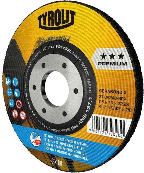 TYROLIT Schruppscheibe CERABOND X D178xS7mmKoernung 24 4000845216  4 - toolbrothers