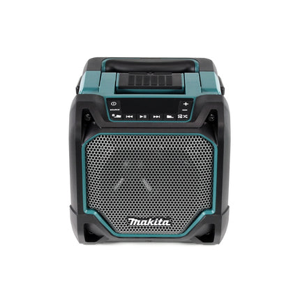 Makita DMR 202 RM Baustellen Lautsprecher 18V - für Akku- und Netzbetrieb, mit Bluetooth-Funktion, AUX-Anschluss, USB-Port, LCD Display + 2x 4,0 Ah Akku + Ladegerät - Toolbrothers