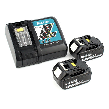 Makita DGA 517 RTJ Akku Winkelschleifer 18 V 125 mm Brushless + 2x Akku 5,0 Ah + Ladegerät + EZYNUT + Makpac - Toolbrothers