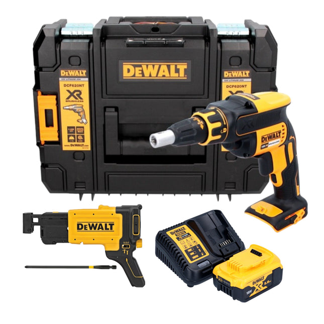 DeWalt DCF 620 P1T atornillador en seco sin cable 18 V 30 Nm sin escobillas + 1x batería recargable 5,0 Ah + cargador + TSTAK
