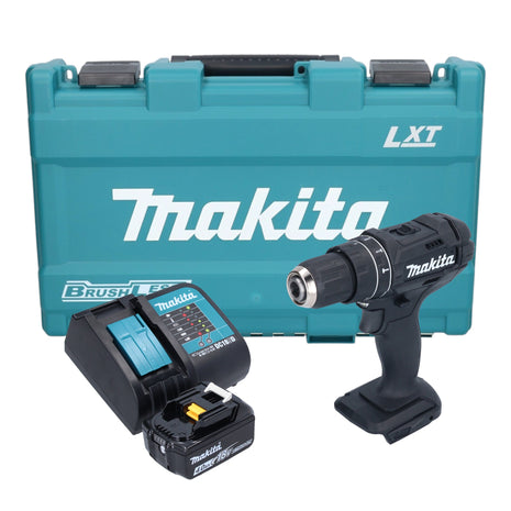 Makita DHP 482 SM1KB Akumulatorowa wiertarko-wkrętarka udarowa 18 V 62 Nm czarna + 1x akumulator 4,0 Ah + ładowarka + walizka