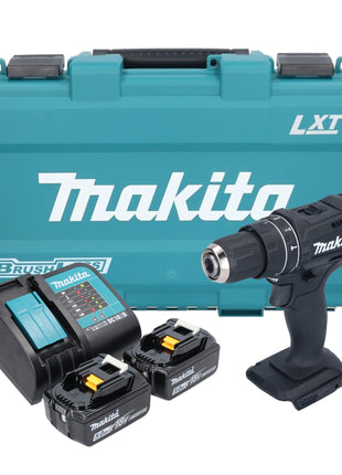 Makita DHP 482 STKB taladro percutor inalámbrico 18 V 62 Nm negro + 2x baterías 5,0 Ah + cargador + estuche