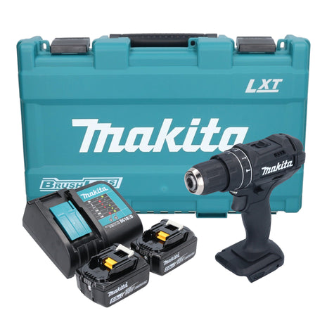 Makita DHP 482 STKB Akku Schlagbohrschrauber 18 V 62 Nm Schwarz + 2x Akku 5,0 Ah + Ladegerät + Koffer