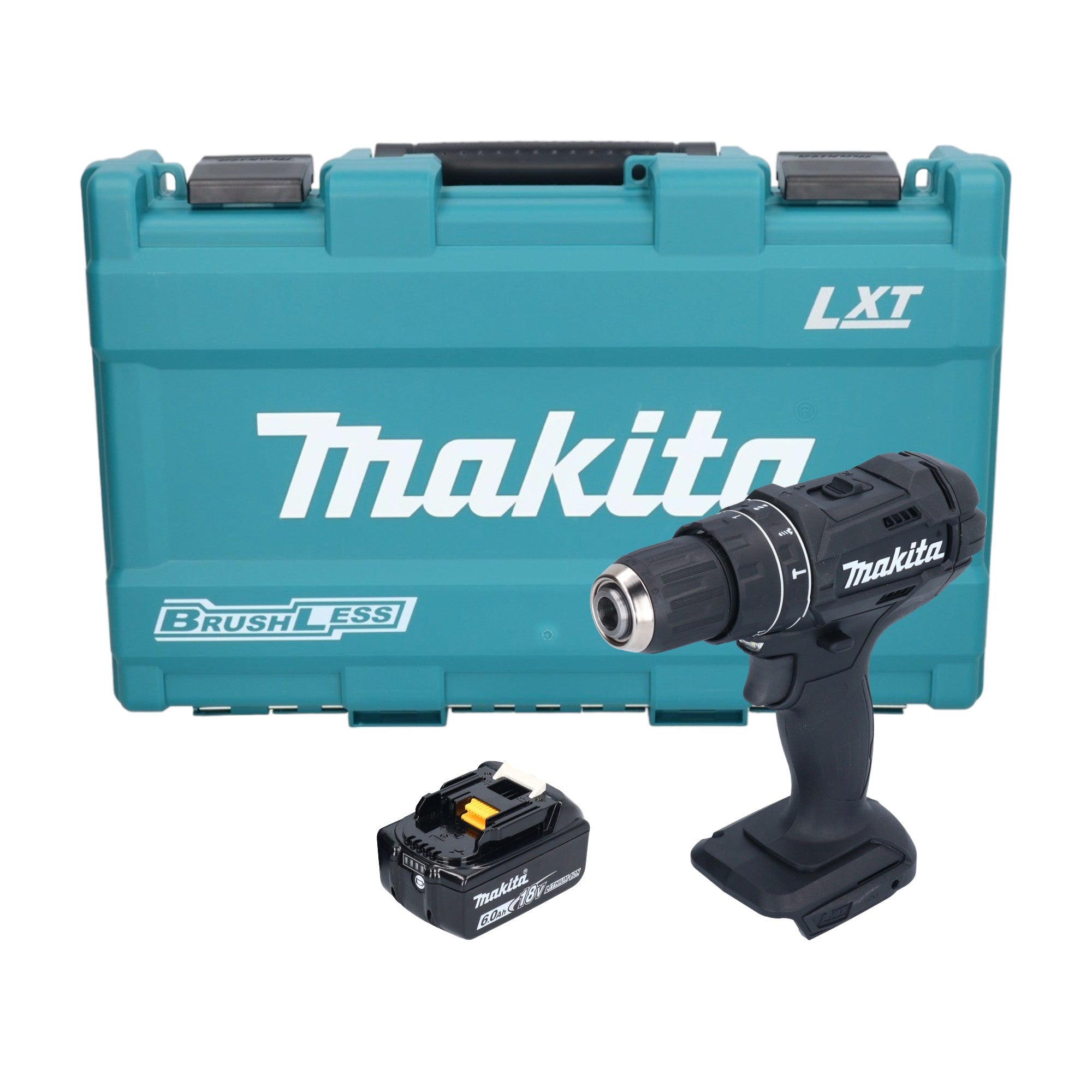 Makita DHP 482 G1KB Akku Schlagbohrschrauber 18 V 62 Nm Schwarz 1x Akku 6 0 Ah Koffer ohne Ladegeraet 0 - toolbrothers