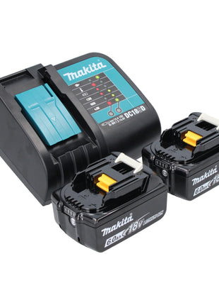 Makita DHP 482 SGKB Perceuse-visseuse à percussion sans fil 18 V 62 Nm noire + 2x batterie 6,0 Ah + chargeur + coffret