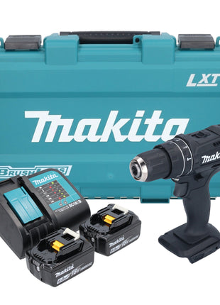 Makita DHP 482 SGKB taladro percutor inalámbrico 18 V 62 Nm negro + 2x baterías 6,0 Ah + cargador + estuche