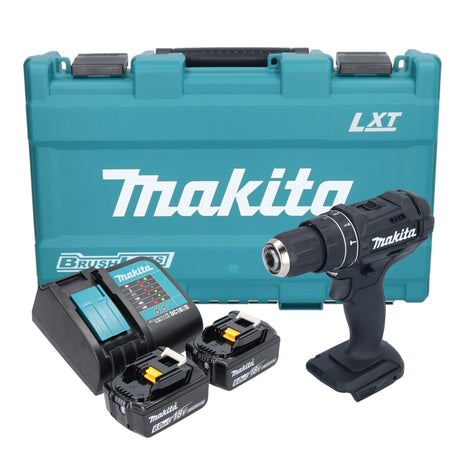 Makita DHP 482 SGKB akumulatorowa wiertarko-wkrętarka udarowa 18 V 62 Nm czarna + 2x akumulator 6,0 Ah + ładowarka + walizka