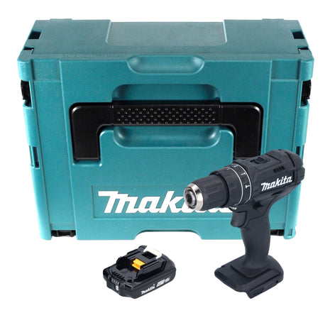 Makita DHP 482 A1JB taladro percutor inalámbrico 18 V 62 Nm negro + 1x batería 2,0 Ah + Makpac - sin cargador