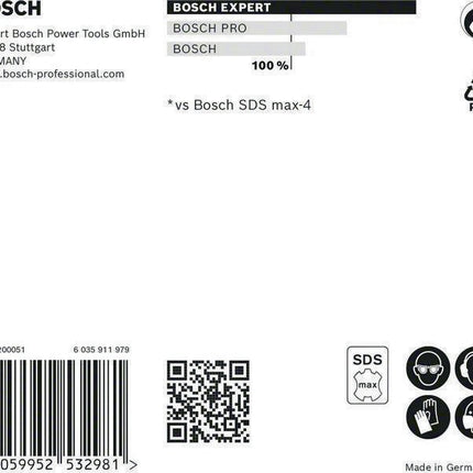 Marteau perforateur BOSCH Expert SDS max-8X Ø 18 mm longueur utile 800 mm longueur 940 mm (4000909902)