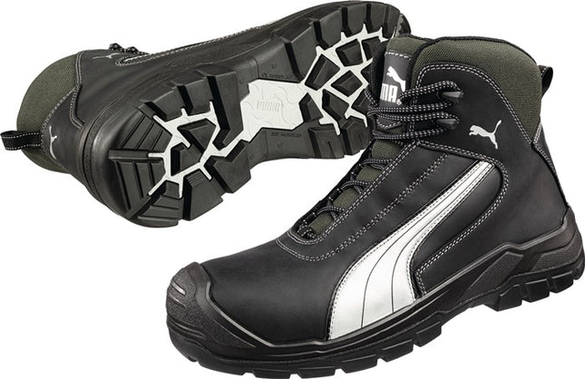 PUMA botas de seguridad Cascades Mid talla 45 negro/blanco ( 4300700275 )